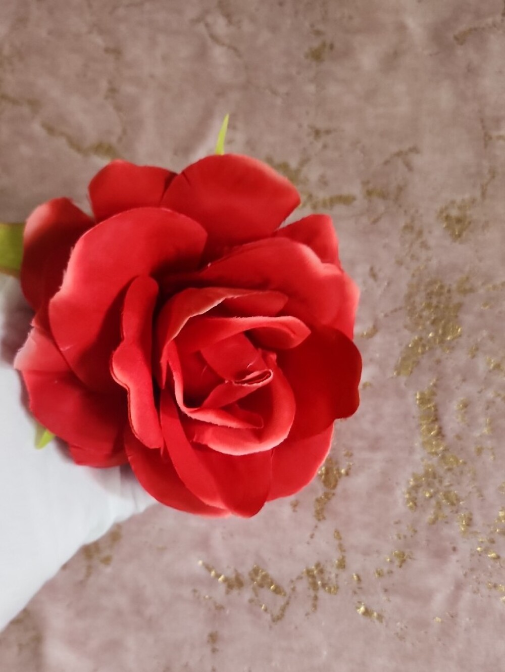 HAIR CLIP | Red Floral Hair Clip Scrunchie - Picture 7 of 13
